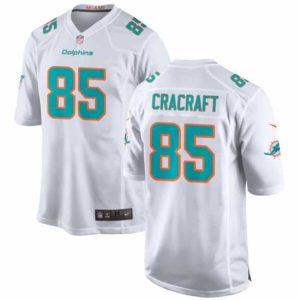 Marvelous Miami Dolphins 85 River Cracraft White Stitched Game Jersey
