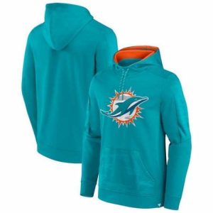 Exceptional Miami Dolphins Aqua On The Ball Pullover Hoodie