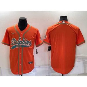 Marvelous Miami Dolphins Blank Orange Cool Base Stitched Baseball Jersey