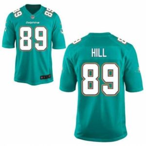 Outstanding Miami Dolphins Julian hill #89 Aqua Stitched Vapor Limited Jersey