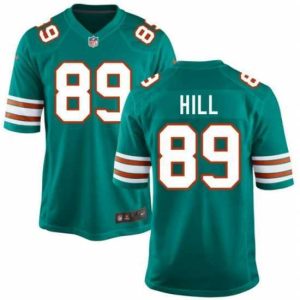 Premium Miami Dolphins Julian hill #89 Aqua Throwback Stitched Vapor Limited Jersey