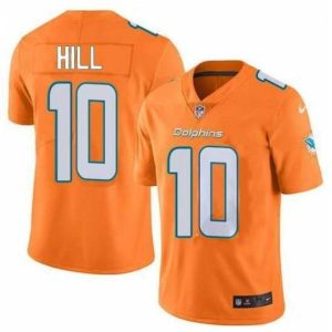 Superb Miami Dolphins Tyreek Hill #10 Orange Vapor Limited Jersey