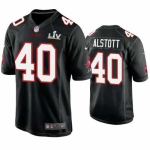Marvelous Mike Alstott Buccaneers Black Super Bowl Lv Game Fashion Jersey