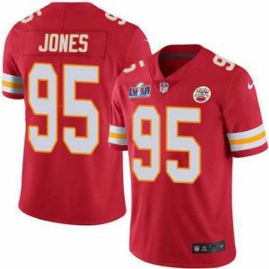 Finest Nike Kansas City Chiefs 95 Chris Jones Red Team Color Bound Stitched NFL Vapor Untouchable Limited 2024 Super Bowl LVIII Jersey