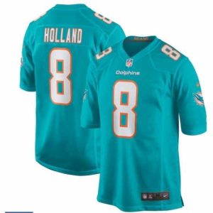 Outstanding Nike Miami Dolphins #8 Jevon Holland Aqua Vapor Limited Stitched NFL Jersey