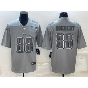Premium Philadelphia Eagles 88 Dallas Goedert Gray Super Bowl LVII Patch Atmosphere Fashion Stitched Jersey