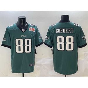 Outstanding Philadelphia Eagles 88 Dallas Goedert Green 2025 Super Bowl LIX Patch New Vapor Untouchable Limited Stitched Football Jersey