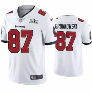 High quality Rob Gronkowski Buccaneers White Super Bowl Lv Vapor Limited Jersey