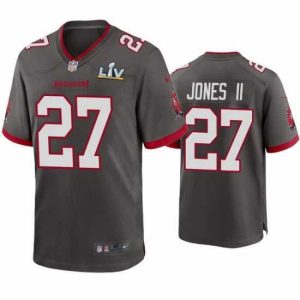 Premium Ronald Jones Ii Buccaneers Pewter Super Bowl Lv Game Jersey
