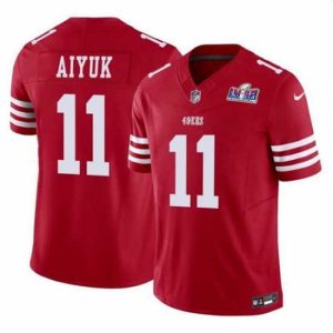 Superb San Francisco 49ers 11 Brandon Aiyuk Red 2023 F.U.S.E  Vapor Limited Stitched Football 2024 Super Bowl LVIII Jersey