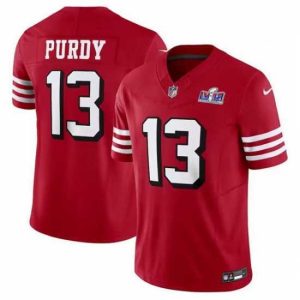 Exquisite San Francisco 49ers 13 Brock Purdy 2023 F.U.S.E  New Red Vapor Untouchable Limited Stitched Football 2024 Super Bowl LVIII Jersey