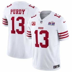 High quality San Francisco 49ers 13 Brock Purdy White 2023 F.U.S.E  With  Vapor Untouchable Limited Stitched Football 2024 Super Bowl LVIII Jersey