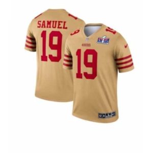 Superb San Francisco 49ers 19 Deebo Samuel Gold Inverted Legend 2024 Super Bowl LVIII Stitched Football Jersey