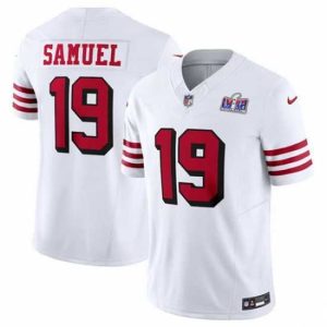 Gorgeous San Francisco 49ers 19 Deebo Samuel New White 2023 F.U.S.E  Vapor Untouchable Limited Stitched Football 2024 Super Bowl LVIII Jersey