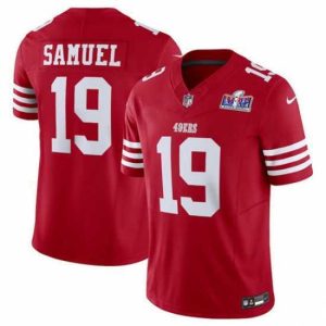Finest San Francisco 49ers 19 Deebo Samuel Red 2023 F.U.S.E  Vapor Untouchable Limited Stitched Football 2024 Super Bowl LVIII Jersey