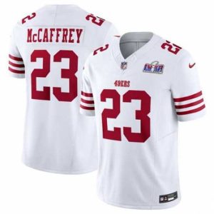 Superb San Francisco 49ers 23 Christian McCaffrey White 2023 F.U.S.E  Vapor Untouchable Limited Stitched Football 2024 Super Bowl LVIII Jersey