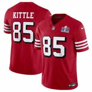 Marvelous San Francisco 49ers 85 George Kittle New Red 2023 F.U.S.E  Vapor Untouchable Limited Stitched Football 2024 Super Bowl LVIII Jersey