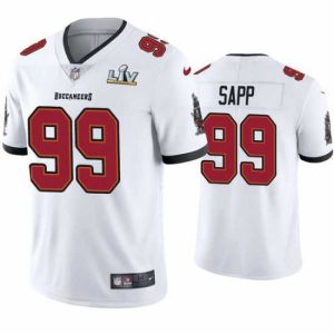 Gorgeous Warren Sapp Buccaneers White Super Bowl Lv Vapor Limited Jersey