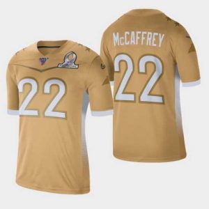 Exceptional Men's Carolina Panthers #22 Christian McCaffrey 2020 NFC Pro Bowl Game Jersey