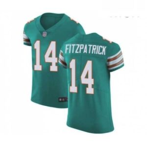 Outstanding Mens Miami Dolphins 14 Ryan Fitzpatrick Aqua Green Alternate Vapor Untouchable Elite Player Football Jersey