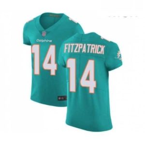 High quality Mens Miami Dolphins 14 Ryan Fitzpatrick Aqua Green Team Color Vapor Untouchable Elite Player Football Jersey