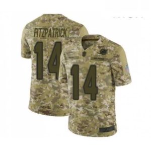 Superb Mens Miami Dolphins 14 Ryan Fitzpatrick Limited Camo 2018 Salute to Service Football Jersey
