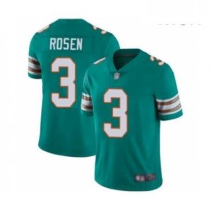 Finest Mens Miami Dolphins 3 Josh Rosen Aqua Green Alternate Vapor Untouchable Limited Player Football Jersey