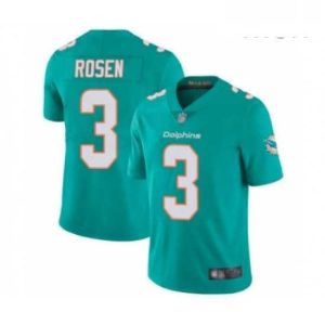 High quality Mens Miami Dolphins 3 Josh Rosen Aqua Green Team Color Vapor Untouchable Limited Player Football Jersey