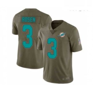 Superb Mens Miami Dolphins 3 Josh Rosen Limited Olive 2017 Salute to Service Football Jersey