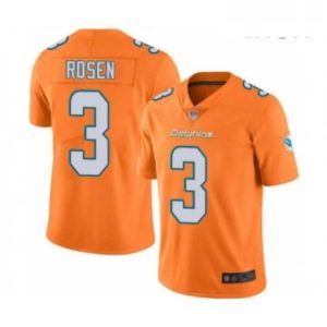 Superb Mens Miami Dolphins 3 Josh Rosen Limited Orange Rush Vapor Untouchable Football Jersey