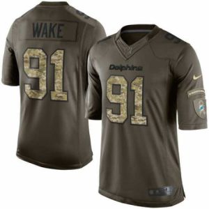 Superb Mens Miami Dolphins Cameron 91 Wake Nike Green Salute To Service Limited Jersey