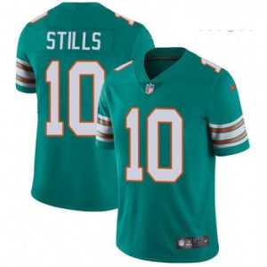 Exquisite Mens Nike Miami Dolphins 10 Kenny Stills Aqua Green Alternate Vapor Untouchable Limited Player NFL Jersey