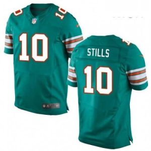 Exceptional Mens Nike Miami Dolphins 10 Kenny Stills Elite Aqua Green Alternate NFL Jersey
