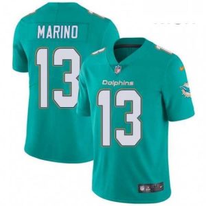 Outstanding Mens Nike Miami Dolphins 13 Dan Marino Aqua Green Team Color Vapor Untouchable Limited Player NFL Jersey