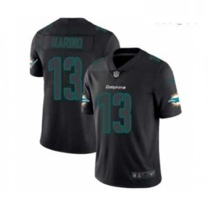 Superior Mens Nike Miami Dolphins 13 Dan Marino Limited Black Rush Impact NFL Jersey