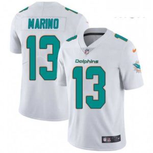 Finest Mens Nike Miami Dolphins 13 Dan Marino White Vapor Untouchable Limited Player NFL Jersey