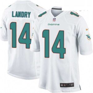 High quality Mens Nike Miami Dolphins 14 Jarvis Landry Game White NFL Jersey