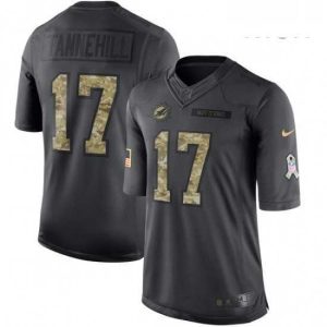 Exceptional Mens Nike Miami Dolphins 17 Ryan Tannehill Limited Black 2016 Salute to Service NFL Jersey