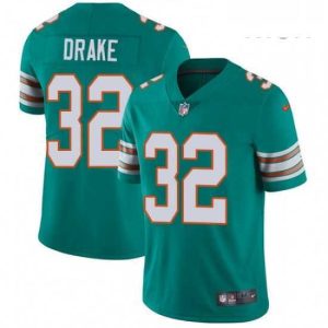 Finest Mens Nike Miami Dolphins 32 Kenyan Drake Aqua Green Alternate Vapor Untouchable Limited Player NFL Jersey