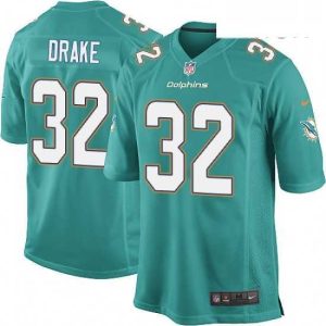 Exceptional Mens Nike Miami Dolphins 32 Kenyan Drake Game Aqua Green Team Color NFL Jersey