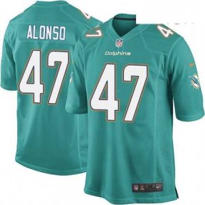 Exceptional Mens Nike Miami Dolphins 47 Kiko Alonso Game Aqua Green Team Color NFL Jersey