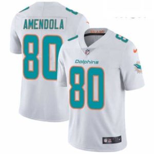 Exceptional Mens Nike Miami Dolphins 80 Danny Amendola White Vapor Untouchable Limited Player NFL Jersey
