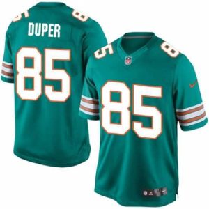 Exceptional Mens Nike Miami Dolphins #85 Mark Duper Limited Aqua Green Alternate NFL Jersey