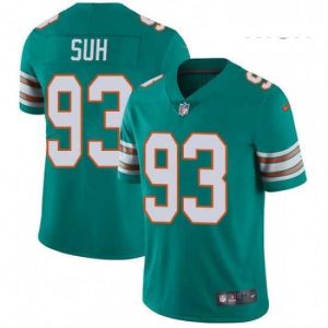 Exquisite Mens Nike Miami Dolphins 93 Ndamukong Suh Aqua Green Alternate Vapor Untouchable Limited Player NFL Jersey