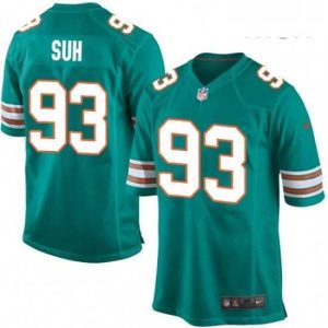 Gorgeous Mens Nike Miami Dolphins 93 Ndamukong Suh Game Aqua Green Alternate NFL Jersey