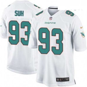 Superb Mens Nike Miami Dolphins 93 Ndamukong Suh Game White NFL Jersey