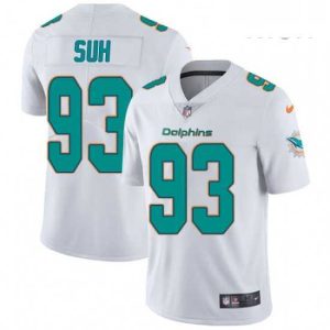 Superior Mens Nike Miami Dolphins 93 Ndamukong Suh White Vapor Untouchable Limited Player NFL Jersey