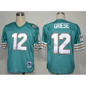 High quality Miami Dolphins 12 Bob Griese Green Throwback NFL Jersey