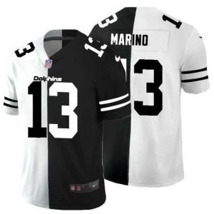 Exceptional Miami Dolphins 13 Dan Marino Black V White Peace Split Nike Vapor Untouchable Limited NFL Jersey