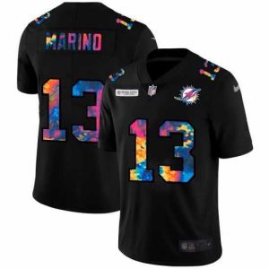 Exquisite Miami Dolphins 13 Dan Marino Nike Multi Color Black 2020 NFL Crucial Catch Vapor Untouchable Limited Jersey